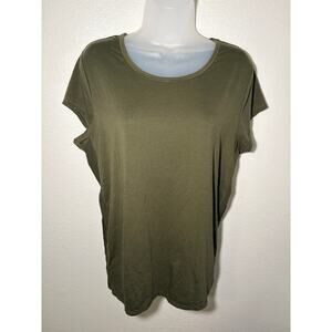All in Motion Olive Green Vented Activewear Top - Size XL